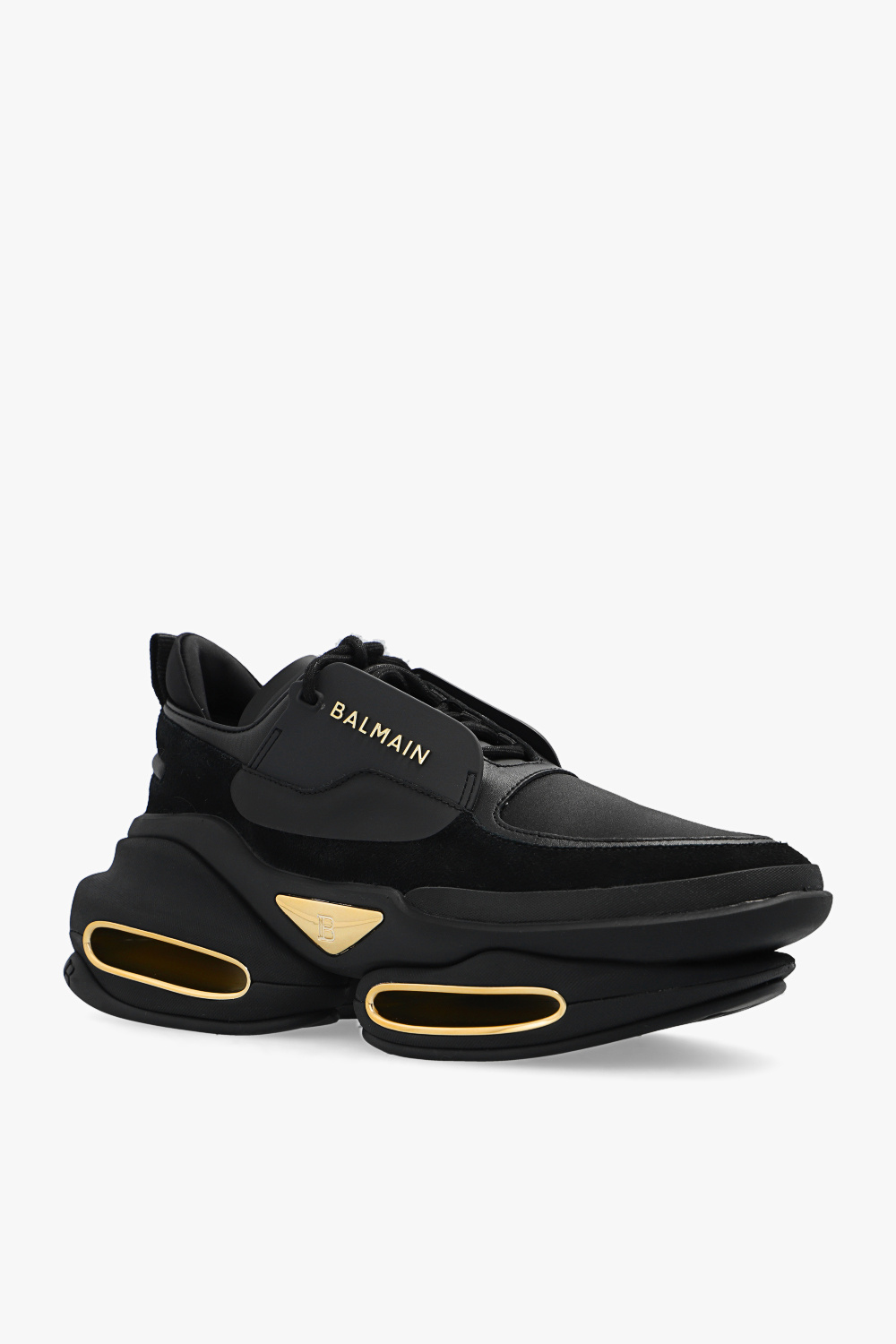 Black Sneakers with logo Balmain - balmain striped cupro